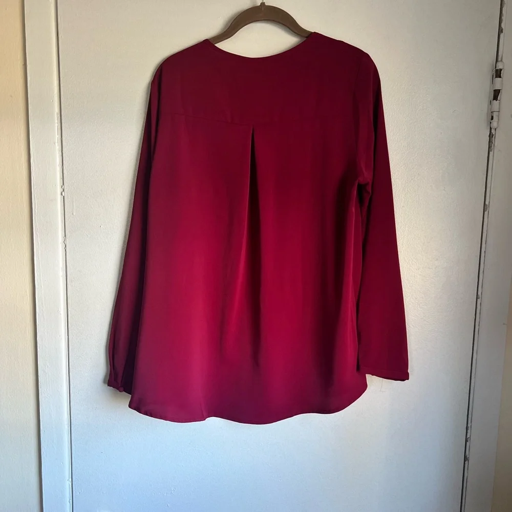 Jouica Crimson Red Blouse for Women Size Medium